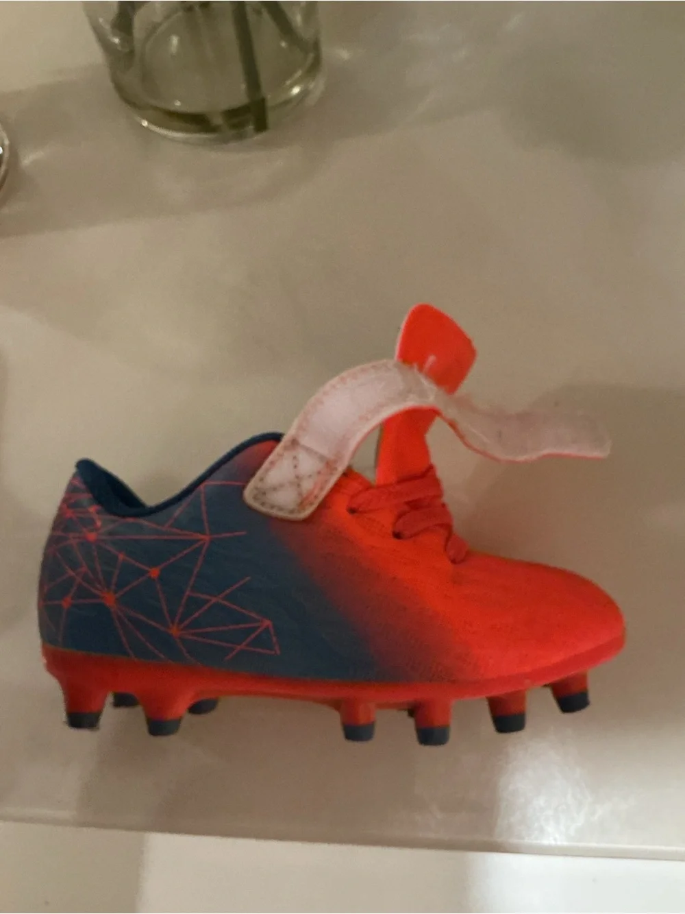 Brooman Unisex Kids Firm Ground Soccer/ football Cleats Blue/orange US 9 kids